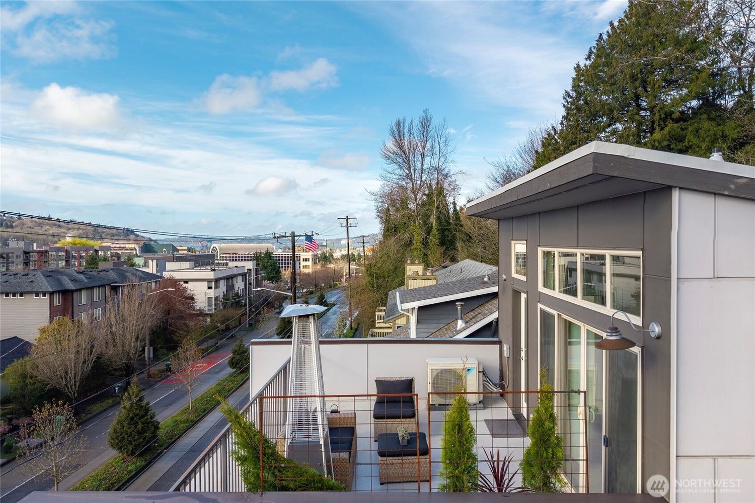 Rooftop deck with panoramic views